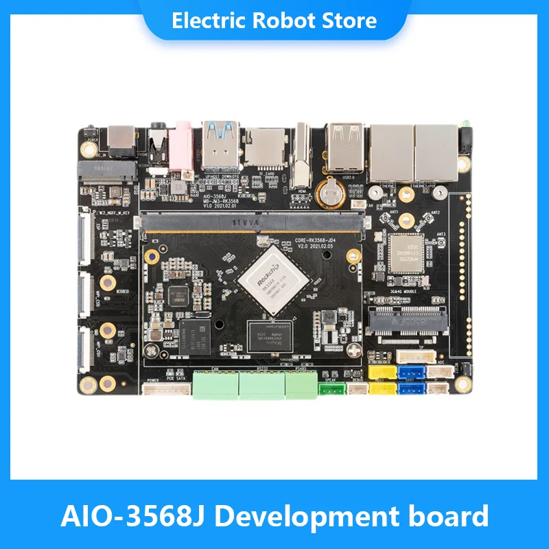 Rockchip RK3568 Coreboard Core-3568J Industry Board 4GB+32GB Quad-Core High-Performance AI WiFi 6 SBC for IOT Smart NVR