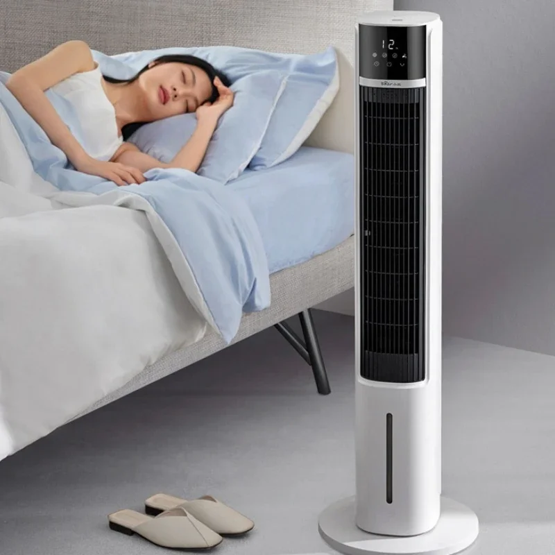 

Portable Air Conditioner Fan‌ 4.5L Ice Cooling Tower Fan 12 Speeds Mist Spray 12H Timer Water-Cooled AC for Bedroom/Patio