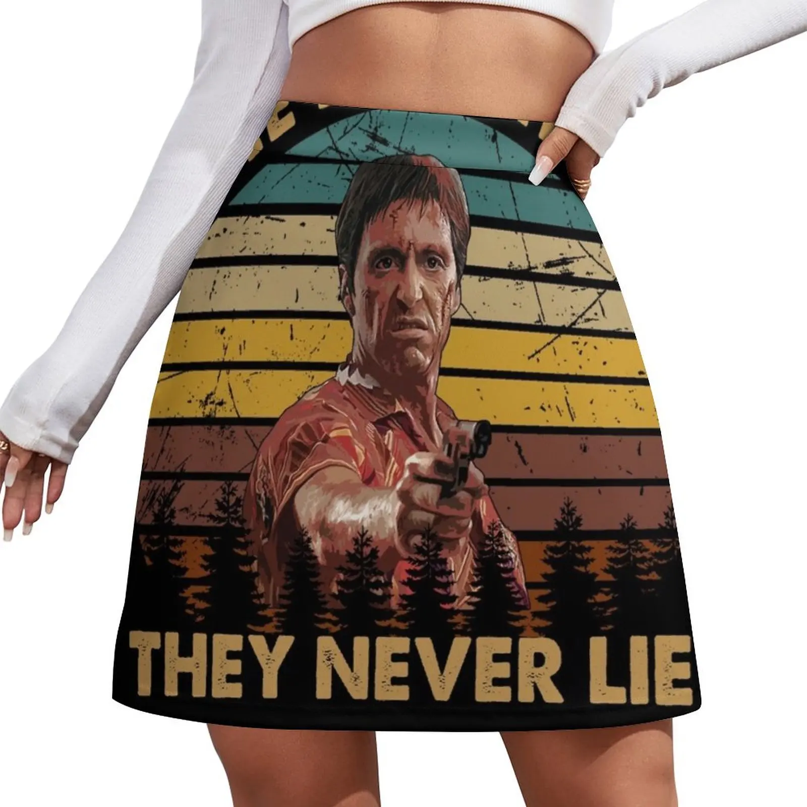 retro the eyes chico scarface cast every dog has his day art Mini Skirt Woman skirts skirts for women