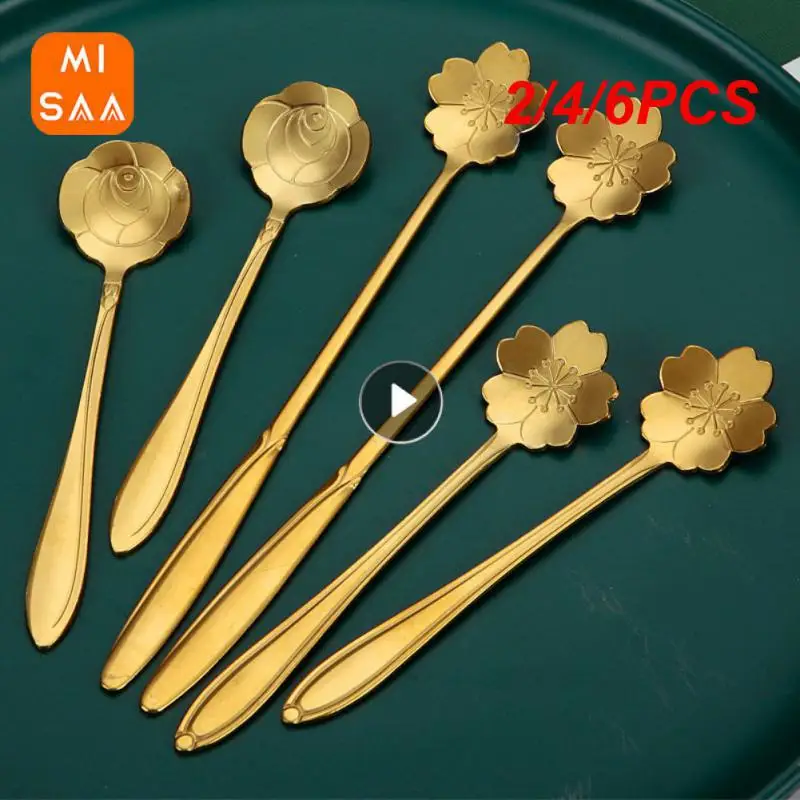 2/4/6PCS Tea And Coffee Stirring Spoon Simple And Generous Safe And Healthy Stainless Steel