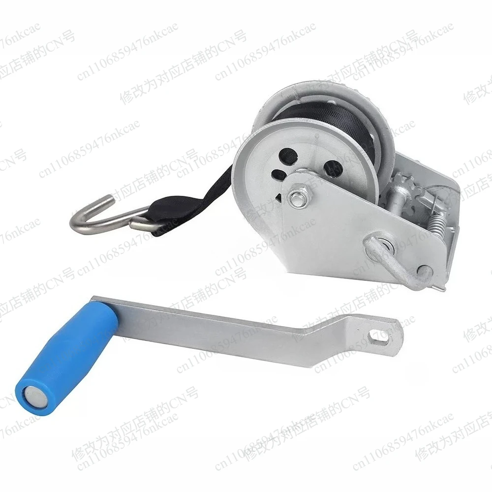 3-speed manual trailer winch: household 2600kg capacity hand crank