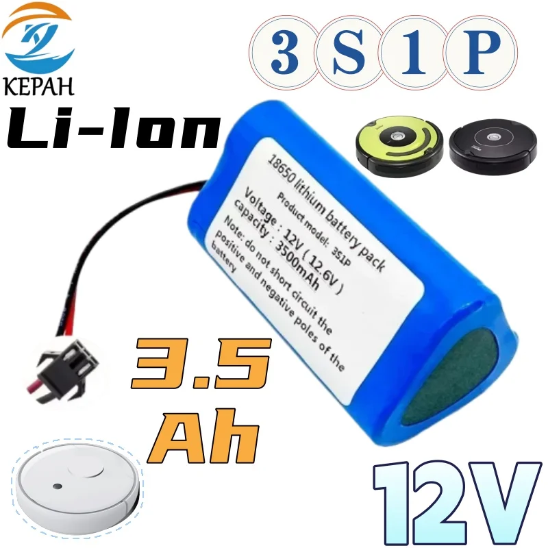 

High Capacity 3S1P 12V 3500mAh Li-lon Battery for Lefant M501A CECOTEC CONGA 890 Slim Vacuum Cleaner Replacement