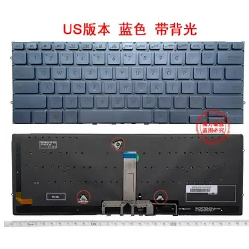 

Laptop Keyboard for ASUS ZenBook UX392 UX392F S13 Baby Blue US Backlit