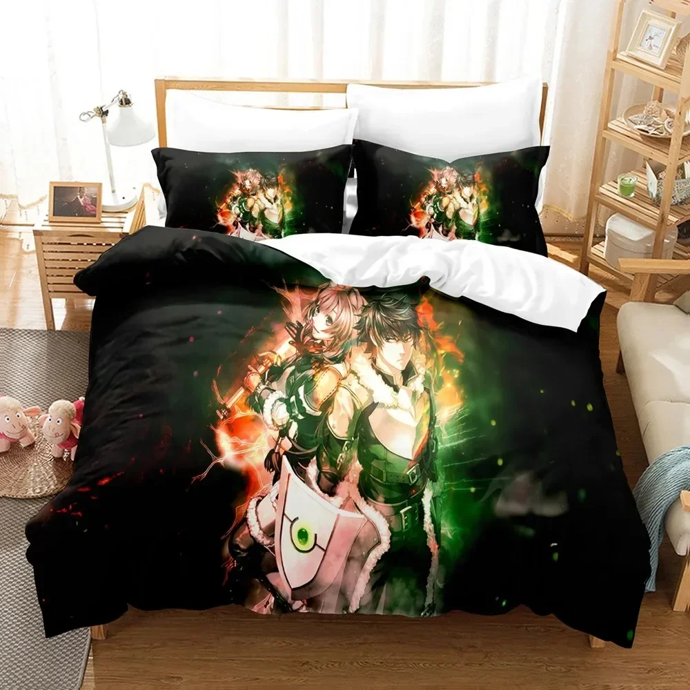 

Anime The Rising Of The Shield Hero 3D NEW Duvet Cover Pillowcase Bedding Set Adult Girl Bedroom Decoration Single Double Large