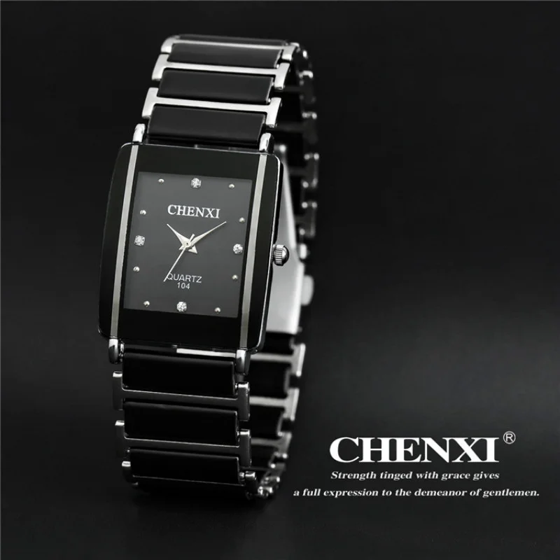 Hot Sale CHENXI Watch Women Simulated Ceramics Watches Fashion Rectangle Dial Quartz Wristwatches Ladies Best Gifts Reloj Mujer