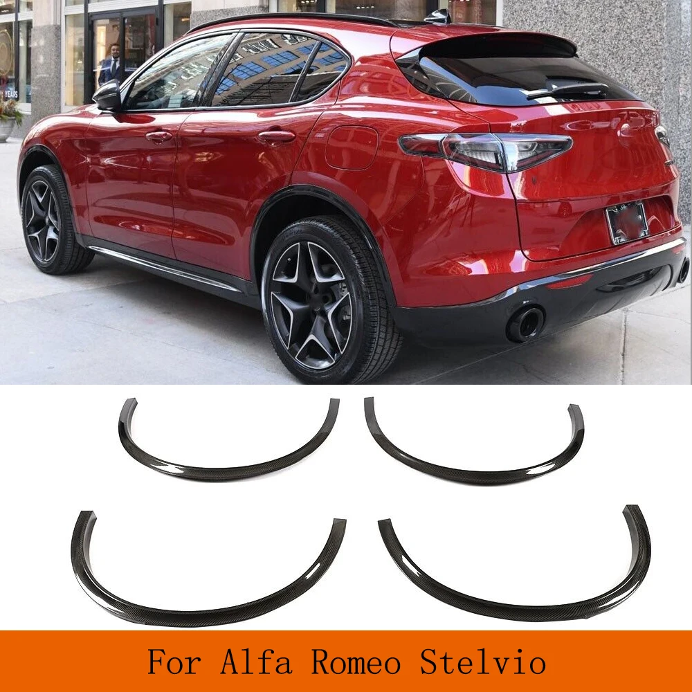 

Real Carbon Fiber Side Wheel Arch Fender Guard Protector Flares for Alfa Romeo Stelvio Standard 2017 2018 2019