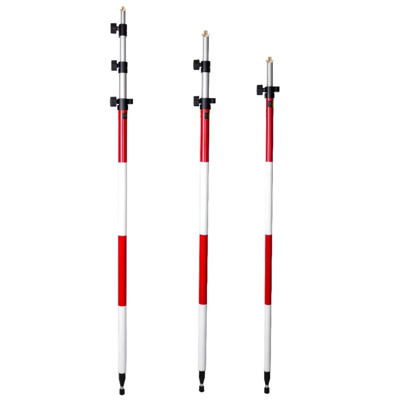 New LETER Prism Pole, Surveying Survey Rod Pole With 5/8 x11 thread