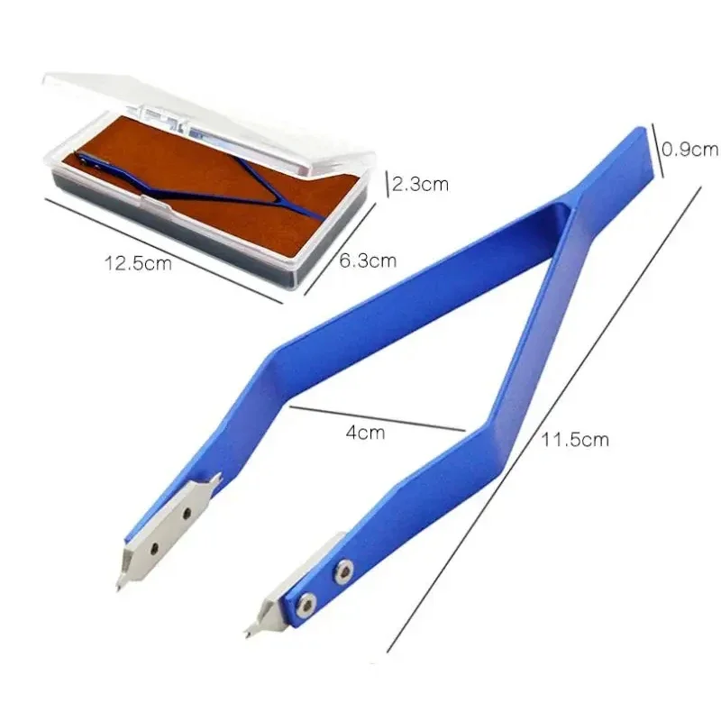 7825 Clip per pinzette per rimozione barra a molla per orologio in metallo a forma di V Accessorio per strumento di riparazione per orologi di precisione ad alta durezza per orologiaio