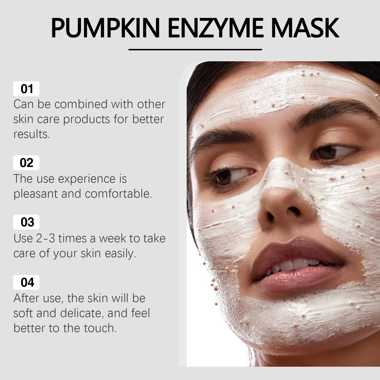 100g Pumpkin Enzyme Facial Mask Deep Cleanse Facial Skin Pore Mildly Nourish Skin Care Smear Mud Film