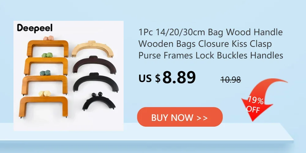 1/2Pcs Deepeel Natural Bamboo Handle Clutch HandBag Frame Replacement U-shaped Handles for Woven Bag Luggage Hardware Accessory
