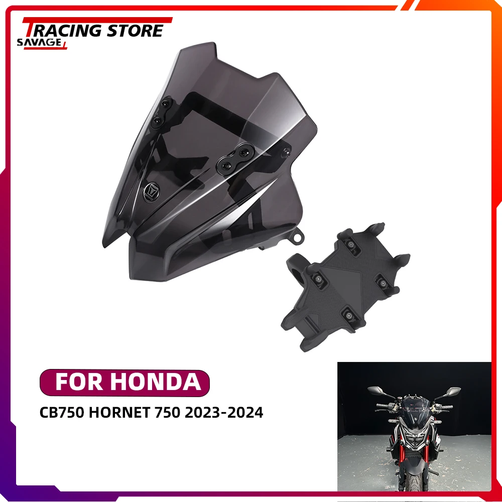 

2024 For Honda CB750 Hornet 750 Windshield WindScreen Screen With Mobile Phone GPS Sat Nav Navigation Mounting Extension Bracket