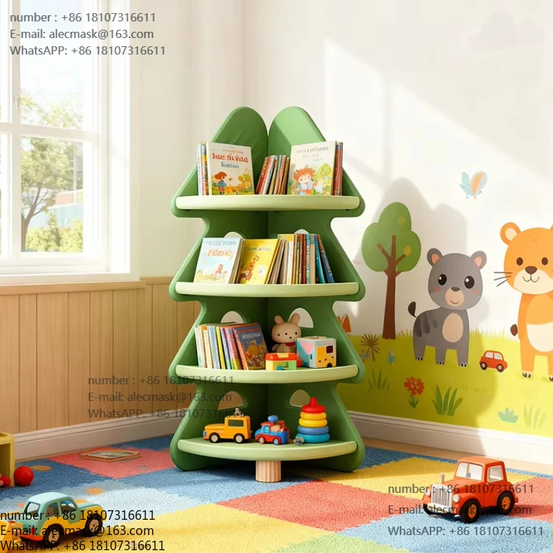 

Green plastic removable baby furniture children's cabinets with boxes toys books storage racks bedroom living room