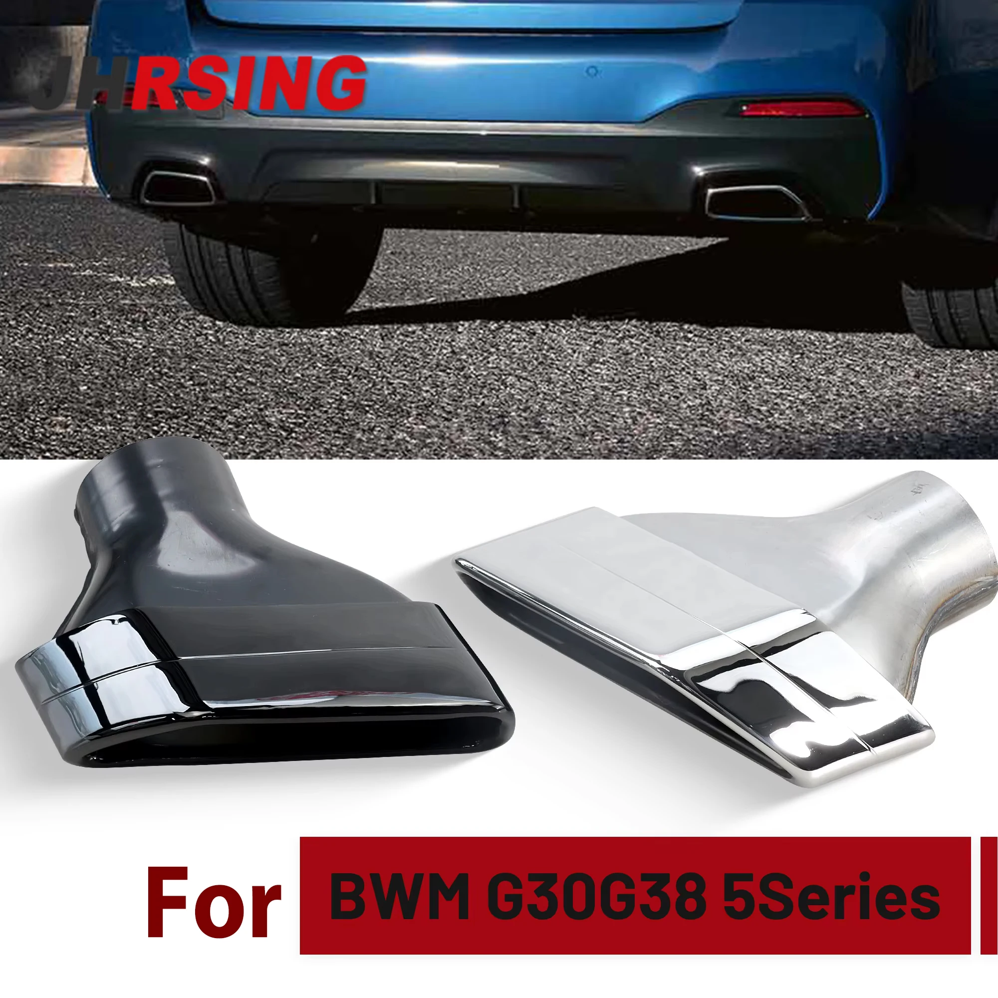 2Pcs/1Set Exhaust Tip Stainless Steel Muffler Pipe car Tailpipe Modification for BMW G30 G38 520 525 530 520i 525i 530i
