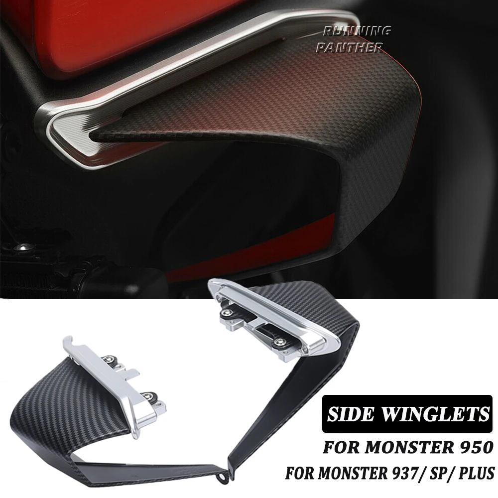 

Motorcycle Carbon fiber Winglet Aerodynamic Spoile Side Wing Kit For Ducati MONSTER 937 Plus SP Monster 950 2021 2022 2023