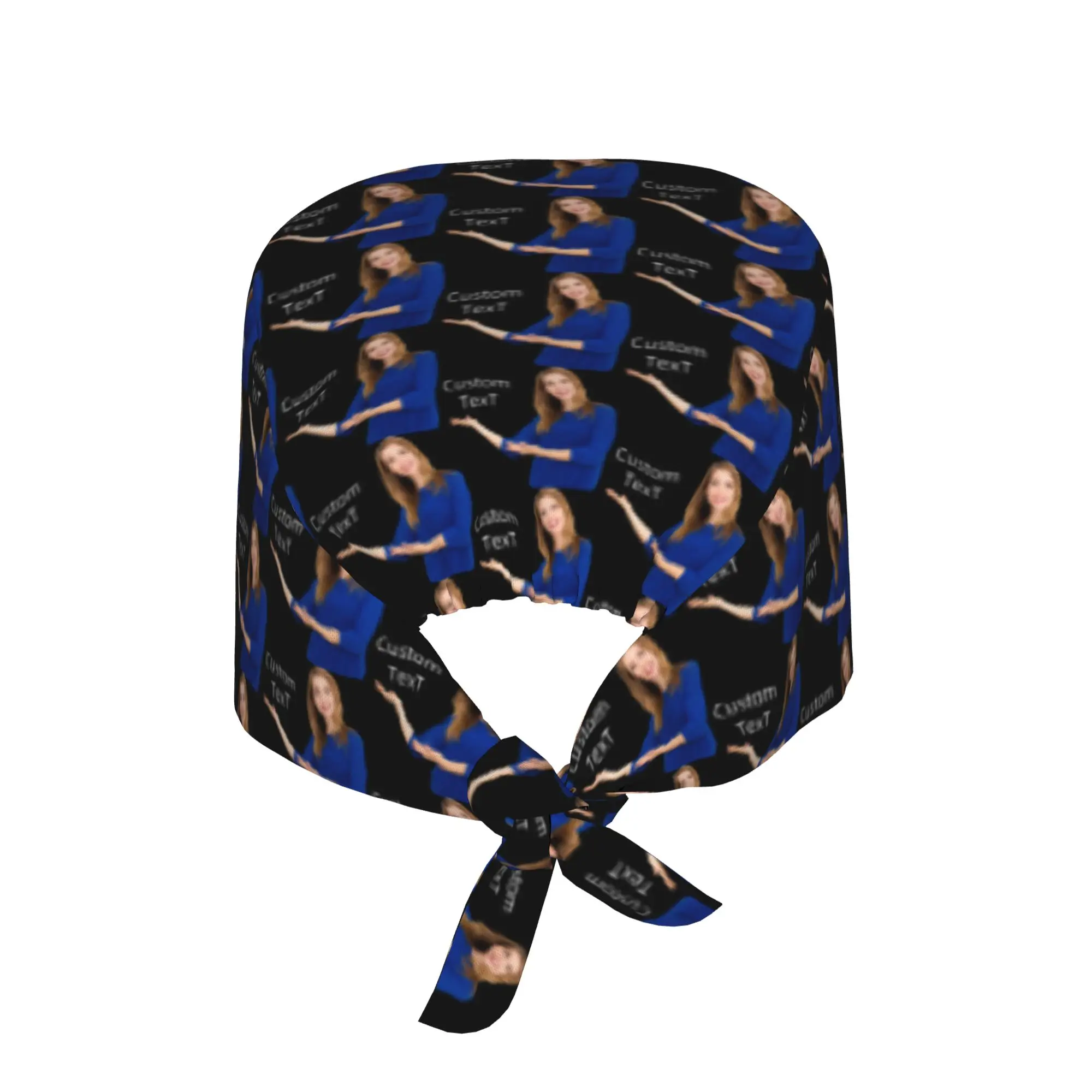 Custom Your Design Personalized Face Photo  Medical Staff Scrubs Hat Men Women Customized Logo  For Chef Hat Scrub Caps