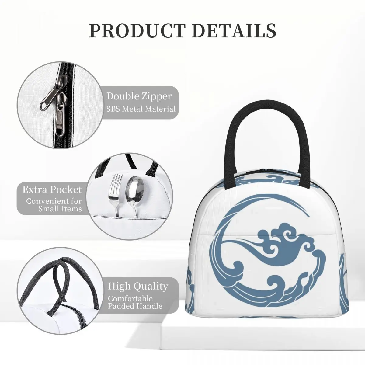 Lan Sect Symbol Mo Dao Zu Shi حقيبة غداء معزولة للنساء والأطفال صناديق طعام محمولة صندوق غداء حراري #4