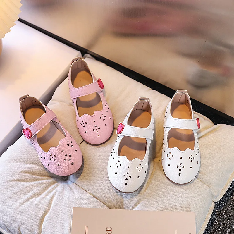 Child PrincessShoe2026Four Seasons New Korean EditionChild Soft SoledShoeFashionGirl Anti Slip Breath Student Casual LeatherShoe