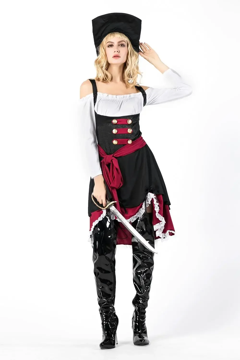 Disfraz de pirata Sexy para mujer adulta de Halloween, uniforme de carnaval elegante, ropa de Cosplay