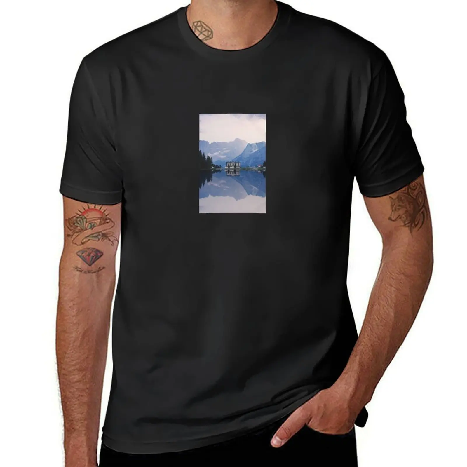 Grand Mountain Hotel - Dolomites Collection T-Shirt funnys Short sleeve tee blanks Blouse heavy weight t shirts for men