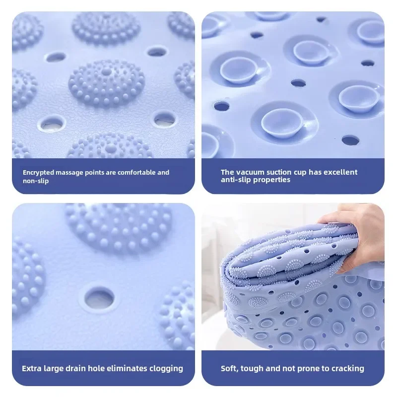 Hotel Simple Solid Color Bathroom Non-slip Mat Shower Massage Home Bathroom Waterproof Rug Bathroom