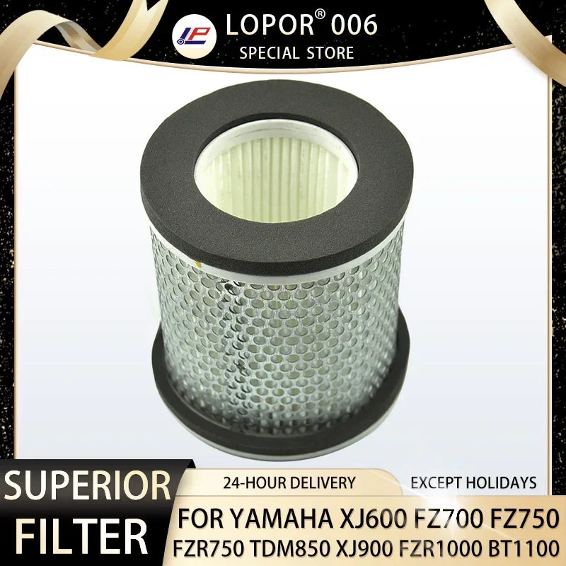 Lopor Air Filter Motorcycle For Yamaha XJ600 FZ700 FZ750 FZR750 TDM850 XJ900 FZR1000 BT1100 1AE-14451-00 4BR-14451-00