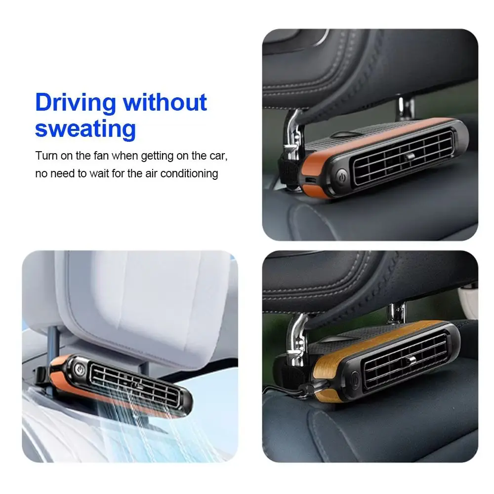 3 Speeds Adjustable Car Headrest Cooling Fan USB Powered Air Cooling Car Interior Fan Save Space Silent USB Car Fan Car Interior