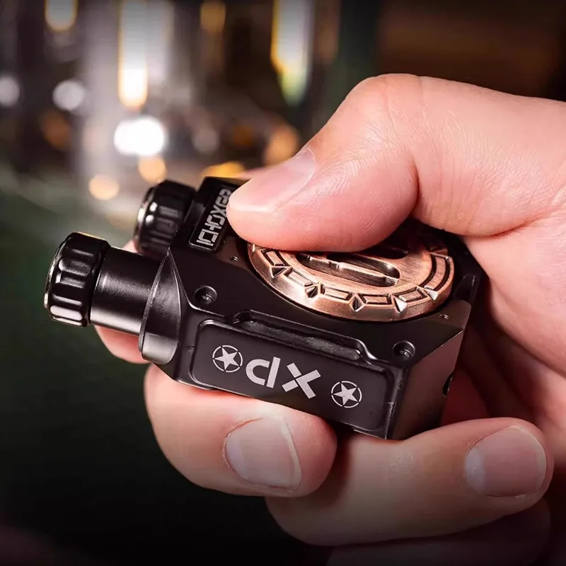 Carta di spinta magnetica Fidget Spinner Moneta tattile Clicker 4In1 Metallo EDC Alleviare lo stress Giocattolo sensoriale Scrivania da ufficio Anti ansia