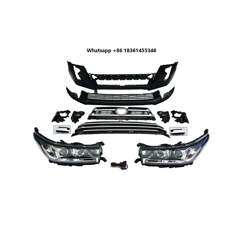 

For Highlander 2015-2017 Upgr To 2018 Original Style Kit With Headlight Factory Direct Sales Car Accessories Body Kits