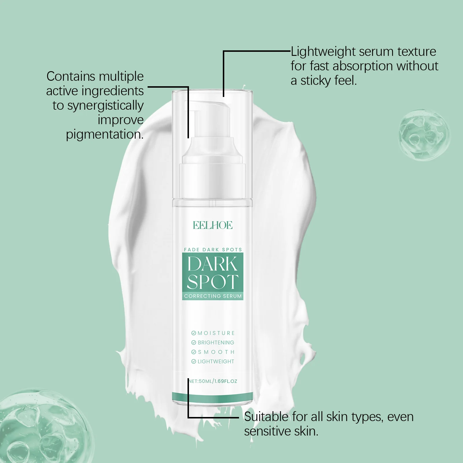 EELHOE – Essences éclaircissantes pour le visage, hydratation en profondeur, raffermissement, supplément d'épidermis, réduction de la nutrition des ridules, sérums raffermissants pour le visage