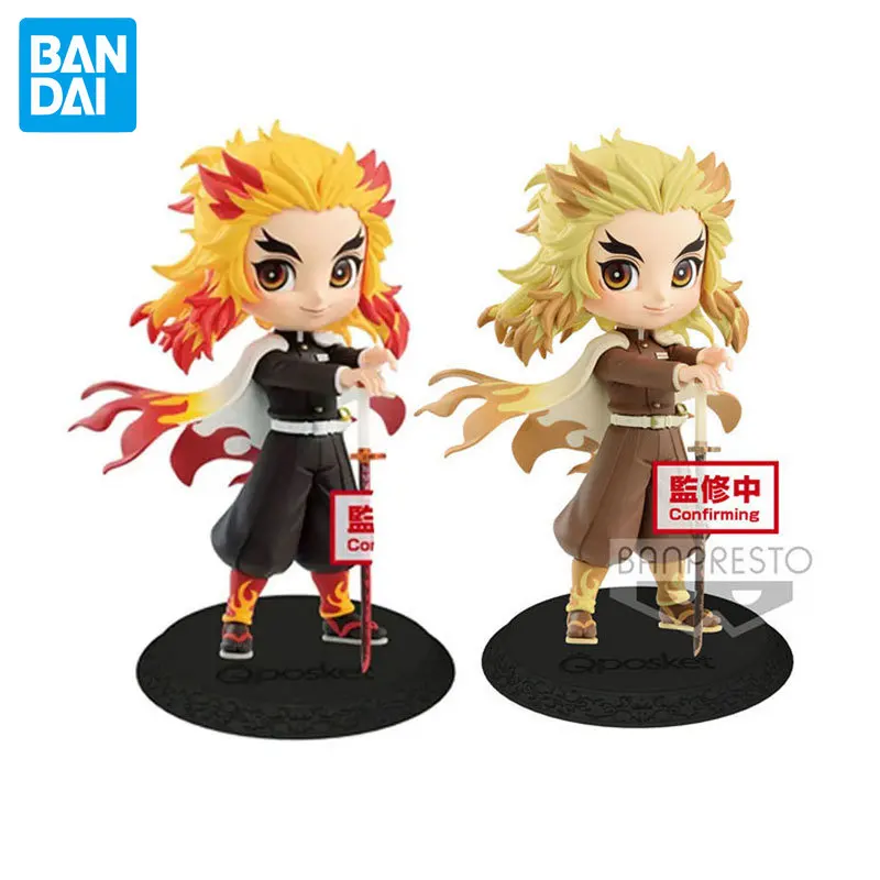 

Bandai Demon Slayer Rengoku Kyoujurou Q Posket Hashira Genuine Anime Action Figures Model Collection PVC Children Ornaments Toys