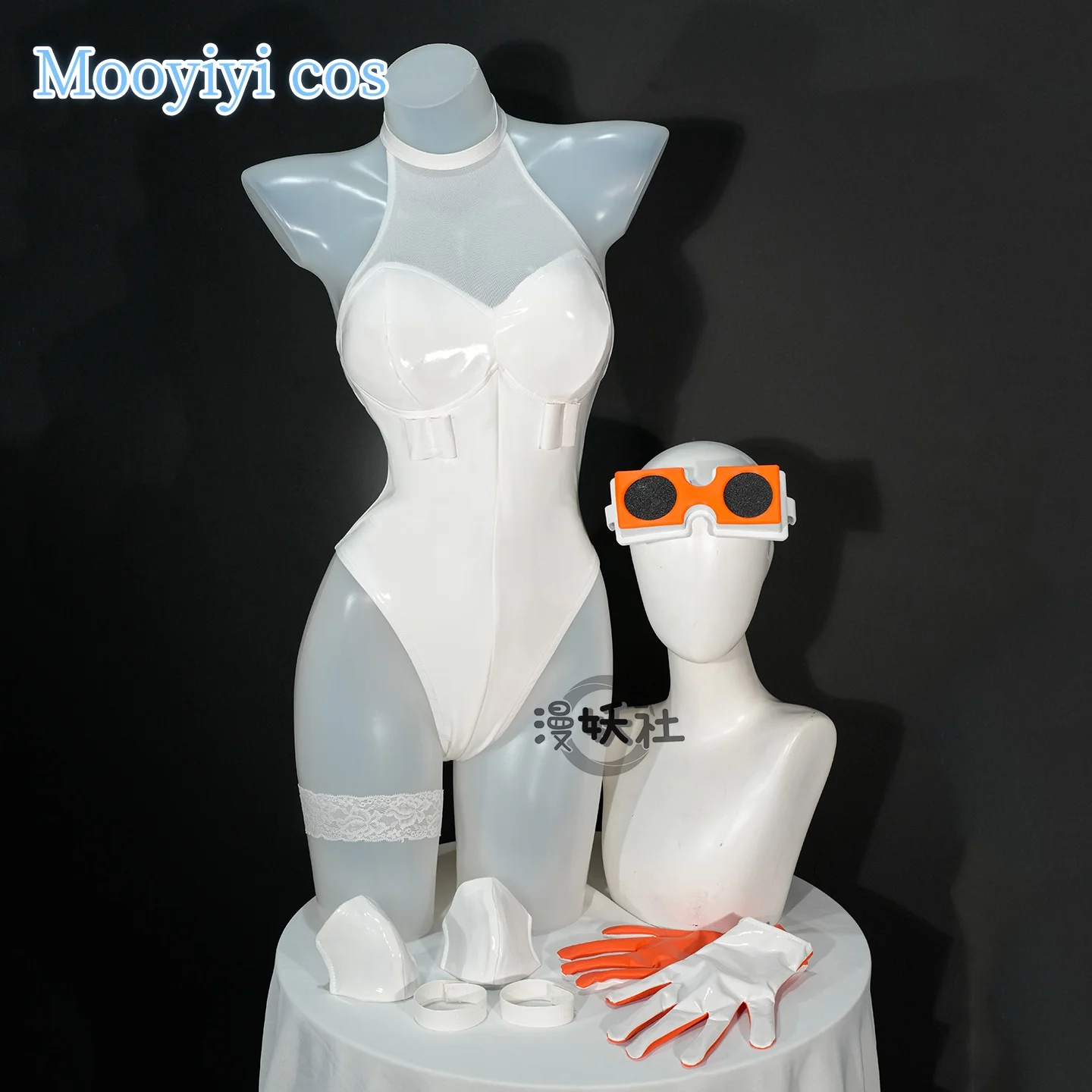 

Новые трусики-чулки, карнавальный костюм на Хэллоуин, Рождество, карнавальный костюм, женское платье S-XL, кролик для девочек, В НАЛИЧИИ, белая форма