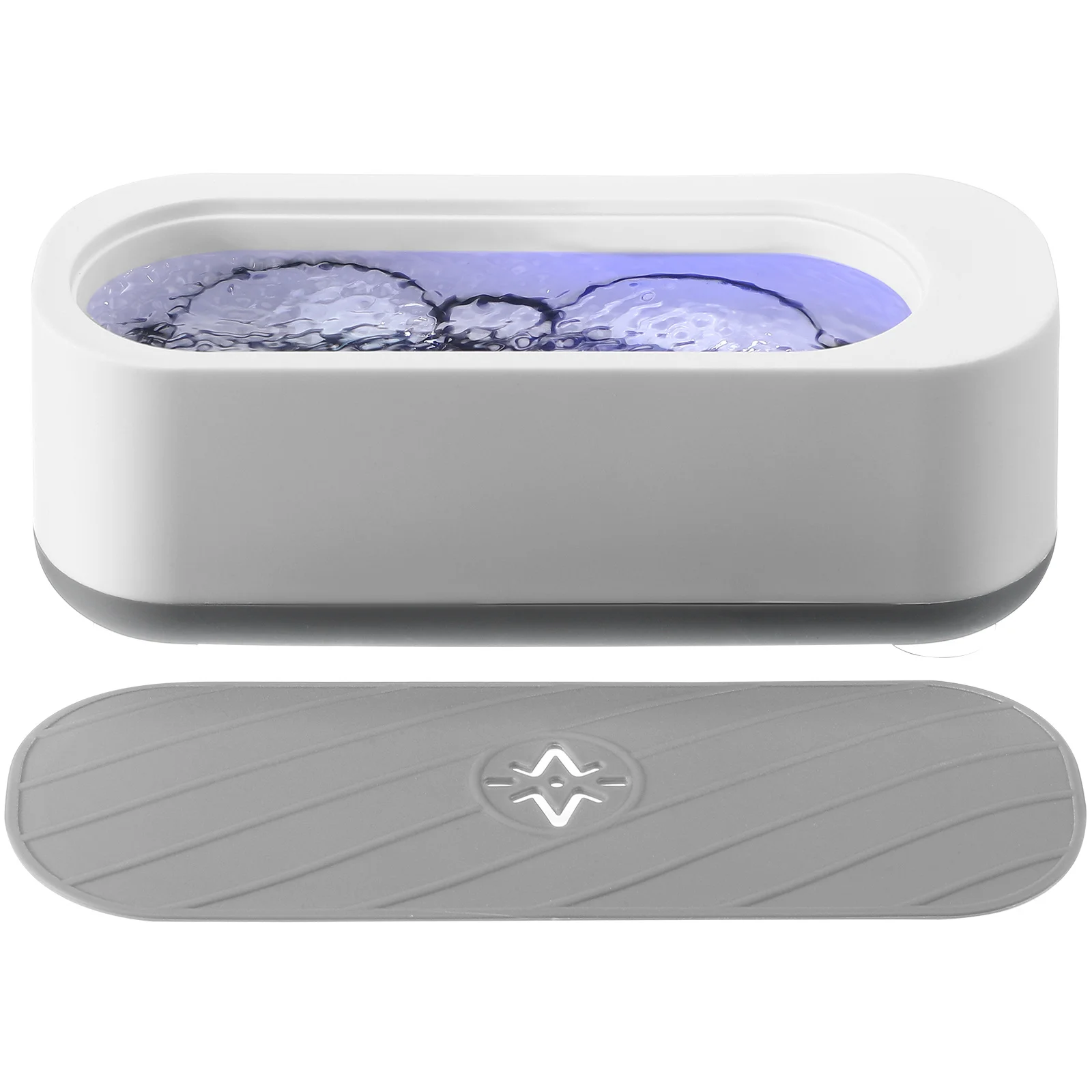 Limpador sônico recarregável, máquina de óculos, joias, limpeza profunda portátil, controle com um botão, suave, multiuso, itens pequenos