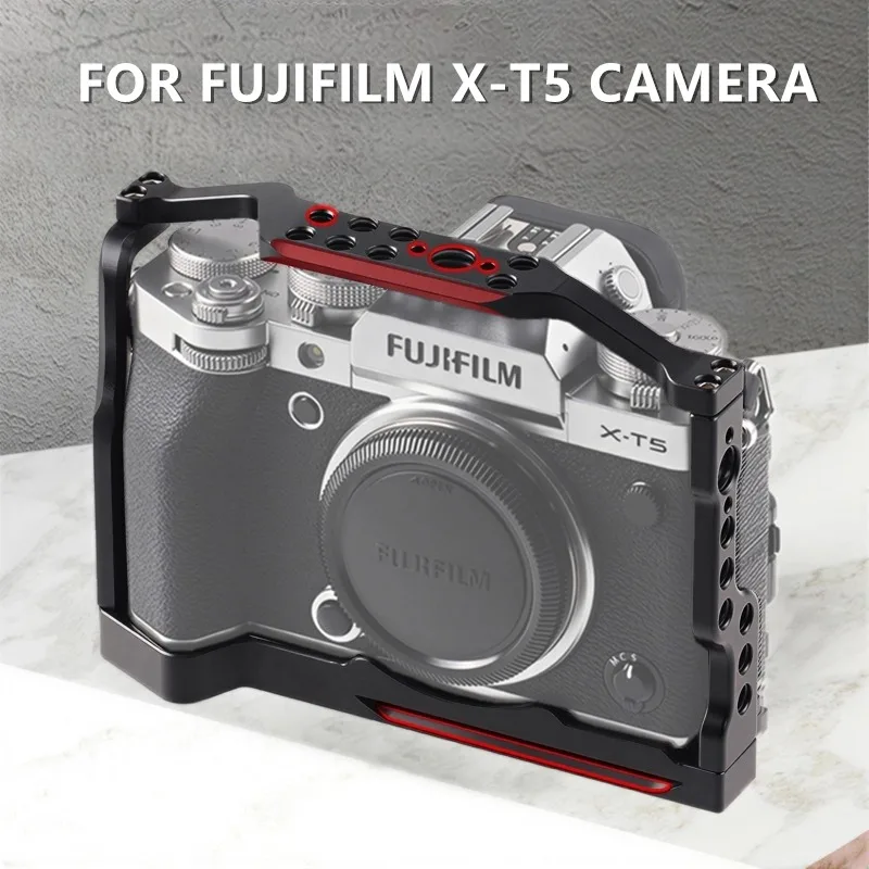 

Кейдж для камеры X-T5 для Fujifilm X-T5, с быстросъемной пластиной для Arca-Swiss, рамка для камеры Fuji XT5 с резьбовыми отверстиями 1/4" и 3/8"