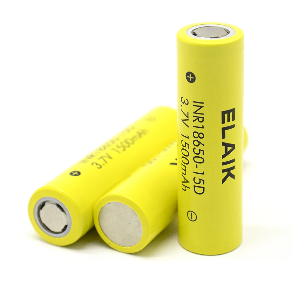 INR18650 3.7V 1500mAH 18650 Power แบตเตอรี่ลิเธียมไอออนแบบชาร์จไฟได้เหมาะสําหรับผลิตภัณฑ์อิเล็กทรอนิกส์ต่างๆพร้อม USB Charger