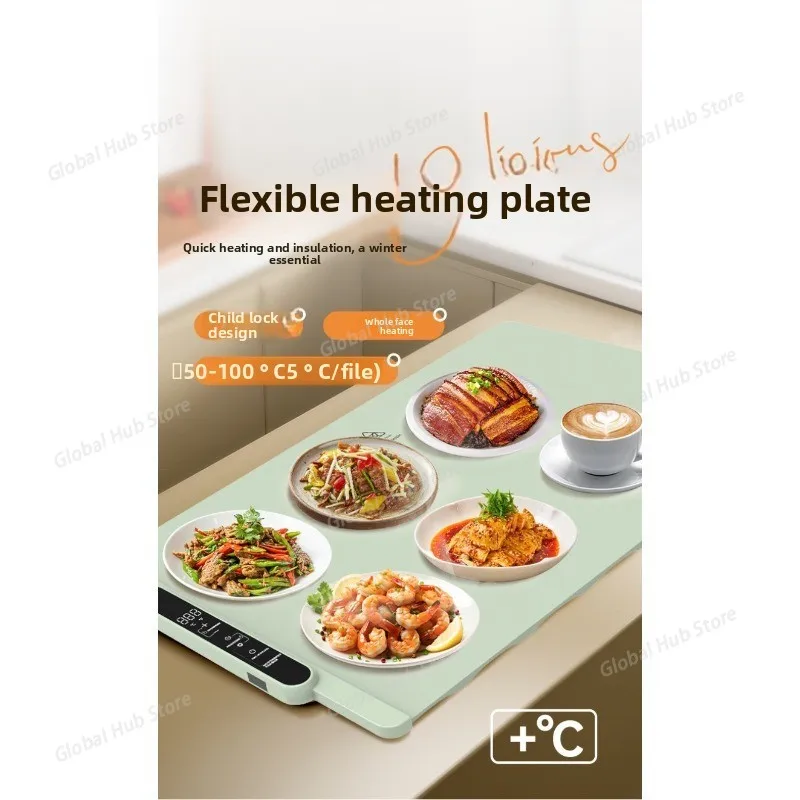 

Electric Warming Tray Food Warmer Mat Foldable Food Warm Plate Party Fast Heating Plate Portable Silicone Electric Warming Tray