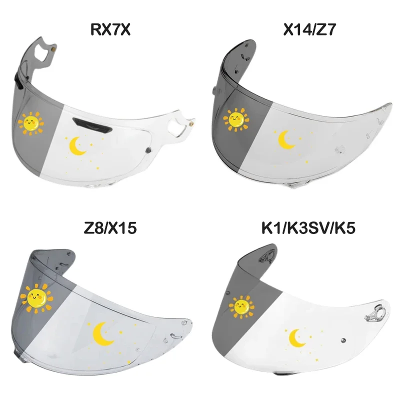 

Photochromic Visor SHOEI X14 Z7 RX7X Z8 GT-Air NXR NXR2 K1 K3SV K5 Available Separate Visor Replacement Helmet Windshield