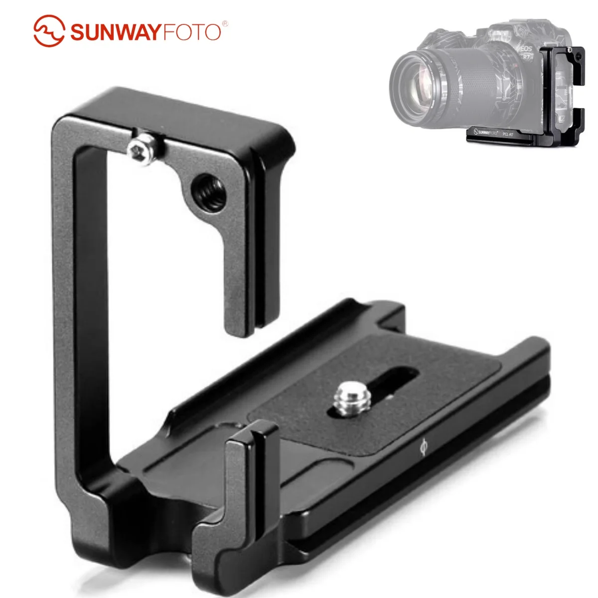 

SUNWAYFOTO L-bracket PCL-R7 Arca Swiss Quick Release L Plate for Canon Eos R7 Camera