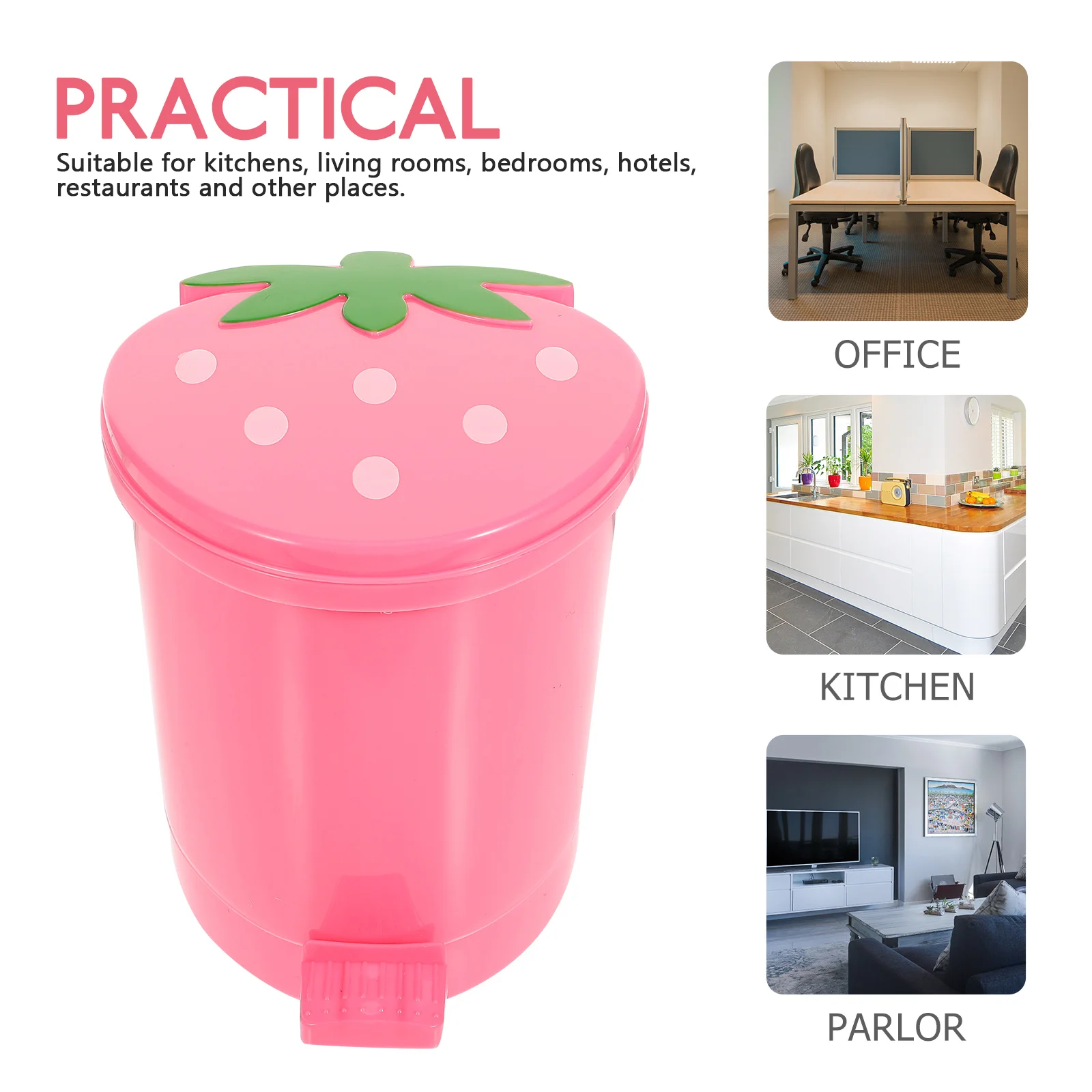 

Mini Desktop Garbage Can Sturdy Storage Container Indoor Outdoor Home Office Bedroom Use Colorful Space-Saving Easy Clean