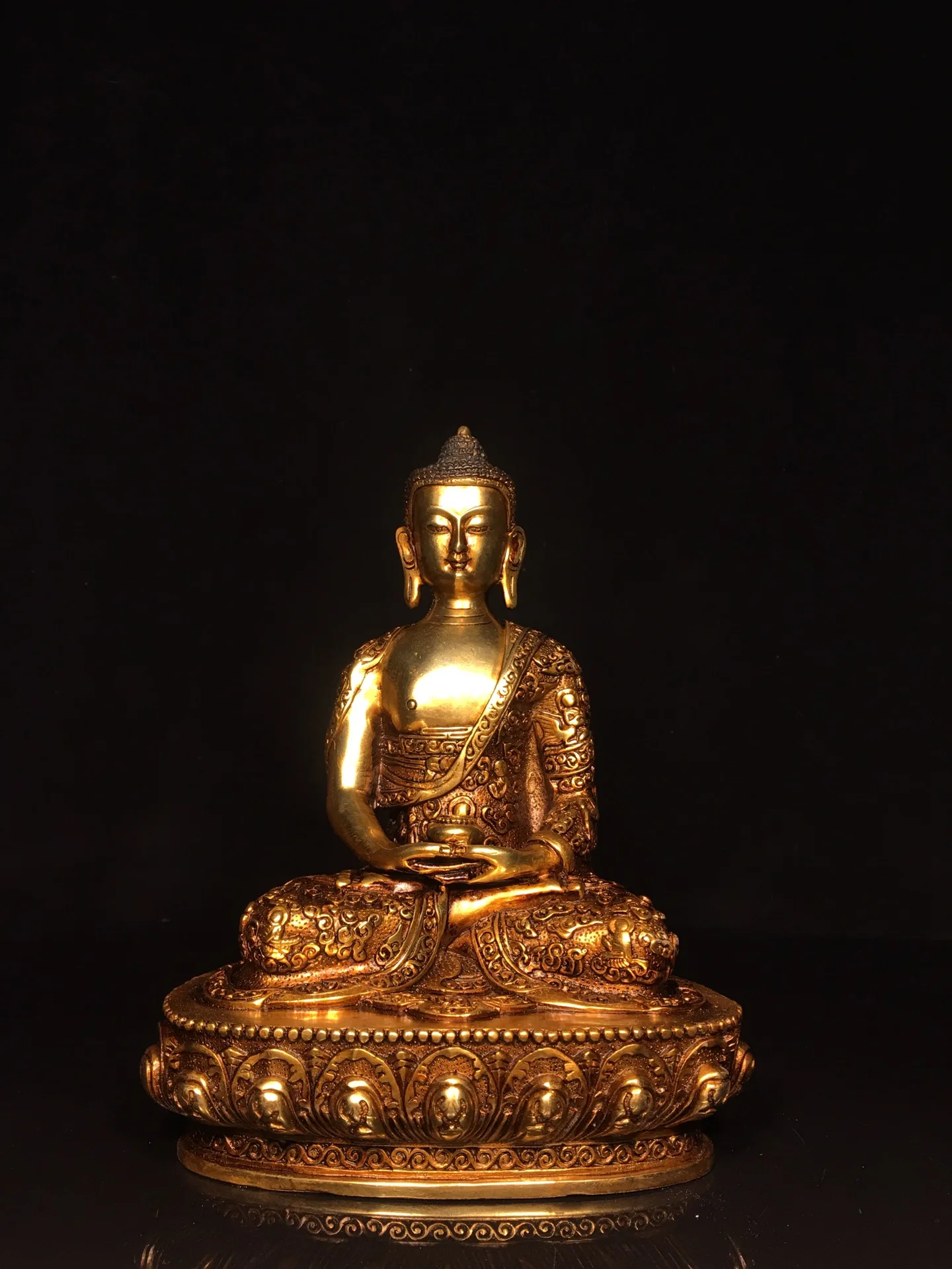 

Антикварная китайская медная статуя Будды Шакьямуни, ремесла, лучшая коллекция и украшения, бесплатная доставка