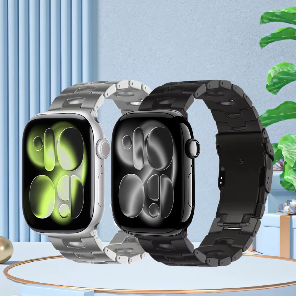 

Титановый металлический ремешок Oracle для Apple Watch Ultra 11 10 9 8 7 6 5 4 SE, ремешок для iWatch 49 мм 46 мм 45 мм 41 мм 44 мм 40 мм 42 мм