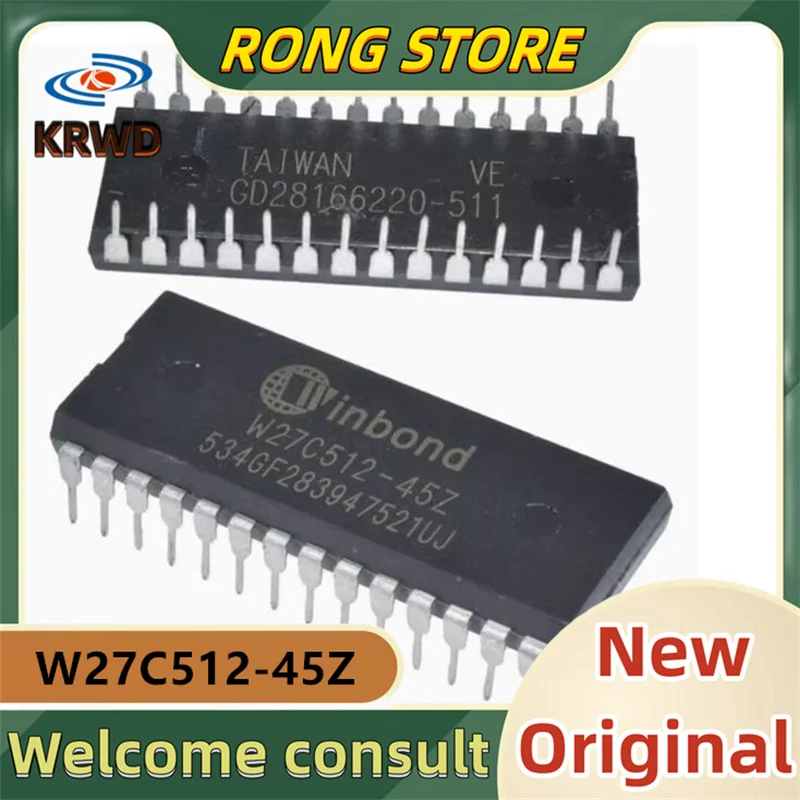 5PCS W27C512-45Z New and Original  W27C512  DIP-28