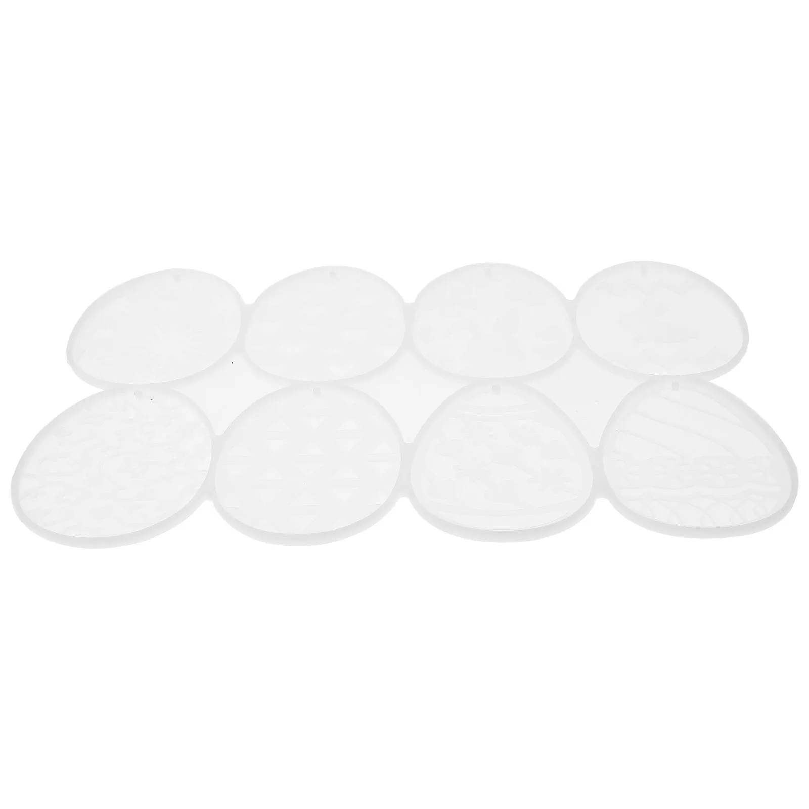 

Easter Egg Pendant Molds for DIY Silicone Keychain Necklace Charms Durable Reusable Craft Making Easter Key Ring Mold