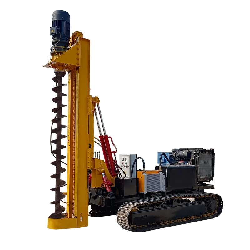 Hot Sale All-Terrain Photovoltaic Piling Rig Solar Drilling Machine Crawler Pile Driver for South Africa Photovoltaic Screw