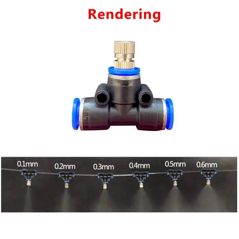 5pcs 6mm Nozzles Low Pressure Misting Cooling System Humidify Watering Landscapingc Sprayer Atomizing Slip Lock Quick Connectors