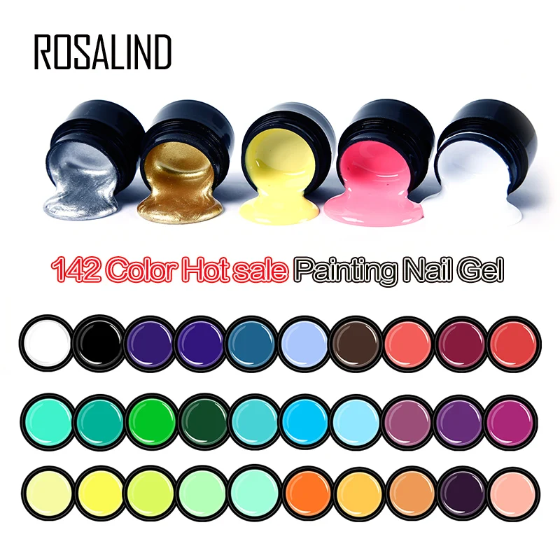 Rosalind gel nail polish mini 5ml plastic bottle nail glue jar gel flash star series UV nail top coat LED nail opi base coat