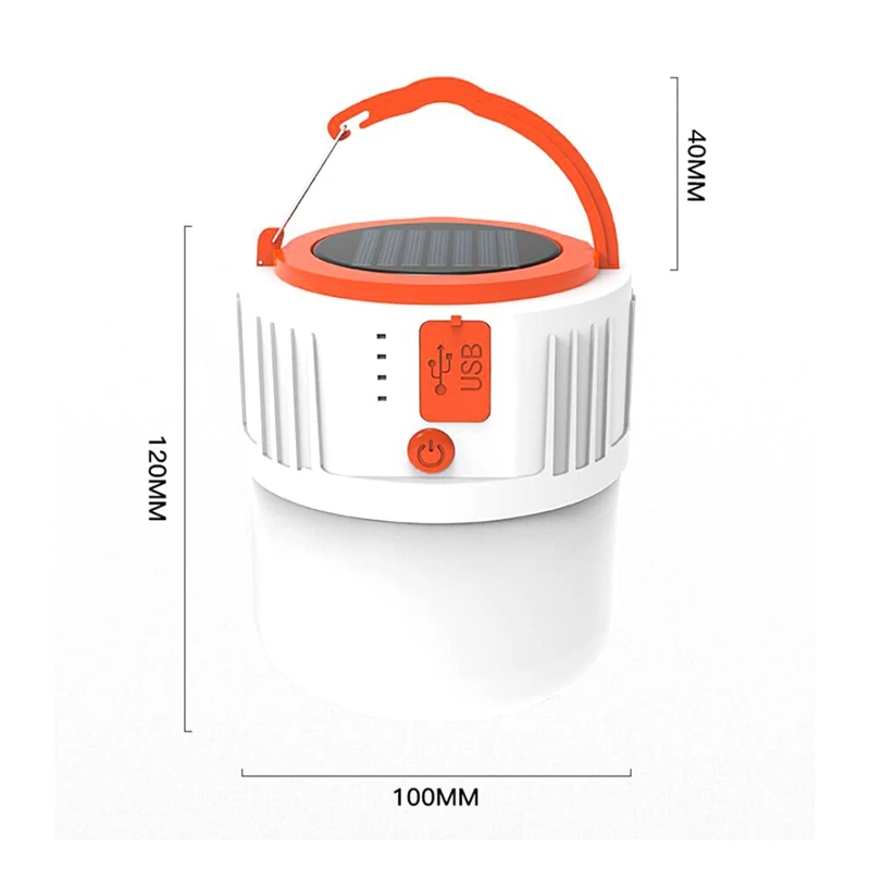 HOT-LED Solar Camping Lamp,Camping Lantern Portable Garden Tent Lamp Light Waterproof Searchlight For Night Fishing