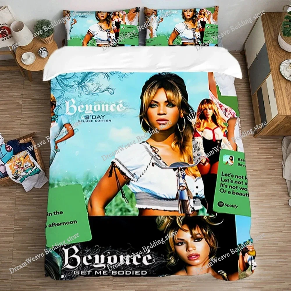 Queen Bed Comforter Sets Quilt Cover Duvet Cover Set Single Double Large Size Art Fashion B-Beyonces Pillowcase Bedding Linen741