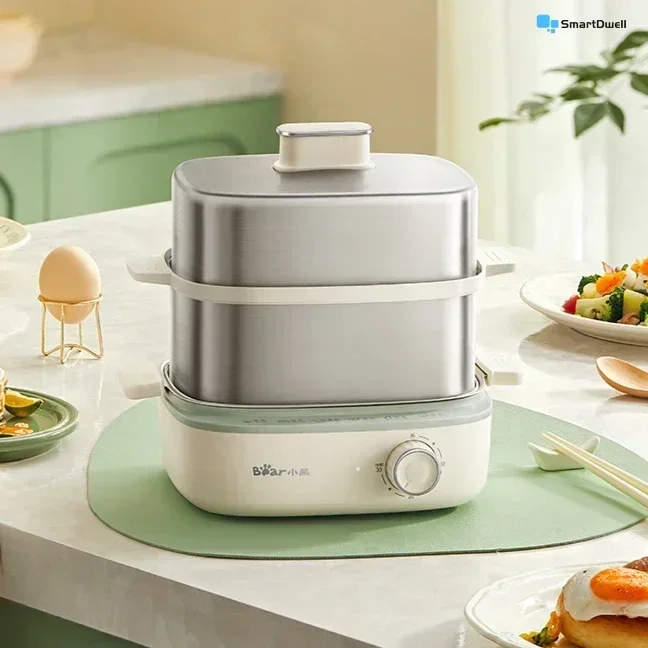 

304 stainless steel. Household. Automatic power off. Egg cooker. Small steamer. Square timer. Breakfast machine.