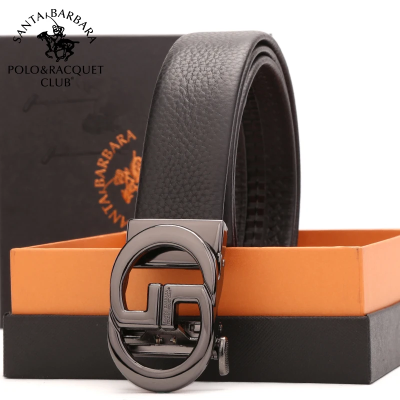 santa-barbara-＆racquet-club-ceinture-pour-homme-en-cuir-de-vache-pur-de-premiere-qualite-avec-boucle-automatique-ceinture-haut-de-gamme-nouveau-modele