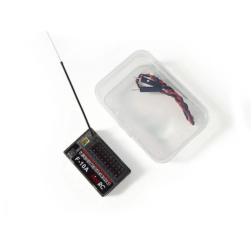 HOTRC 10CH 10Channel 2.4GHz F-10A PWM Receiver for CT-10B HT-10A Transmitter Remote Control Plane Car Ship Boat Tank Model Toy
